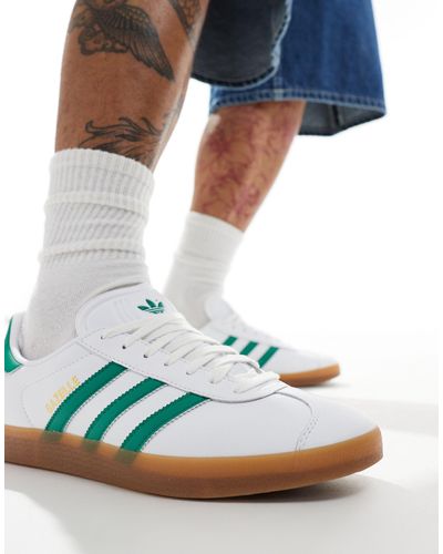 adidas Originals Gazelle - sneakers bianche e verdi - Verde