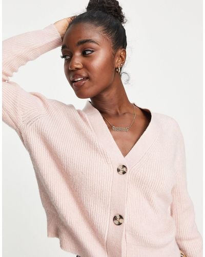New Look Cropped Cardigan - Natural