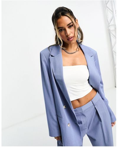 ASOS Double Breasted Blazer - Blue
