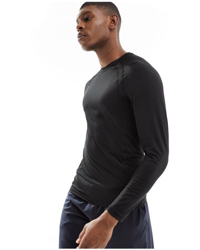 ASOS 4505 Icon Muscle Fit Quick Dry Long Sleeve Training Base Layer - Blue