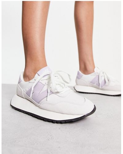 New Balance 237 - sneakers bianche e lilla - Bianco