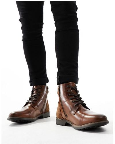 Red Tape Casual Lace Up Boots - Black