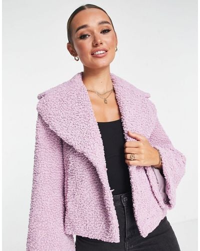 Unreal Fur Madam Butterfly Jacket - Pink
