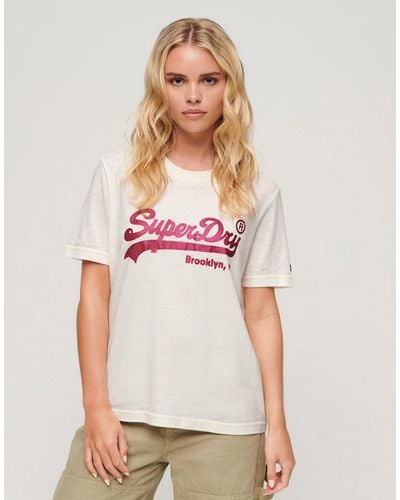 Superdry – t-shirt - Weiß