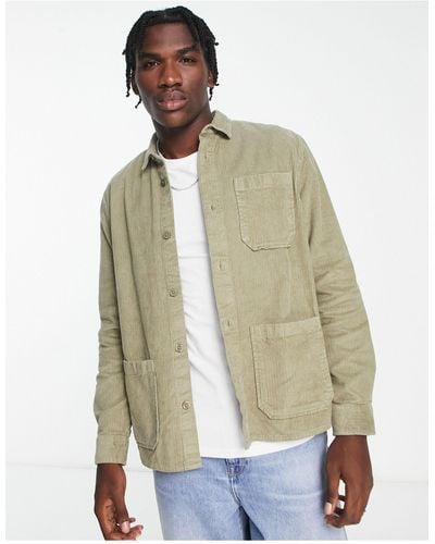 New Look 3 Pocket Cord Overshirt - Natural