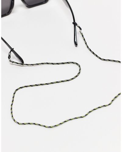 ASOS Cord Glasses Chain - White