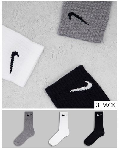 Nike Training Everyday Lightweight 3 Pack Crew Socks - Black