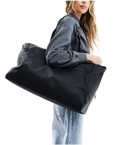 ASOS Large Webbing Zip Top Tote Bag - Black