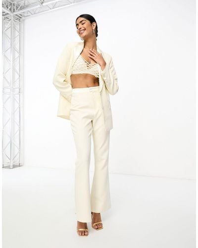 Never Fully Dressed Bridal Tailored Trouser Suit Co-ord - White