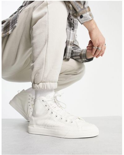 adidas Originals Nizza Rf - Hoge Sneakers - Naturel