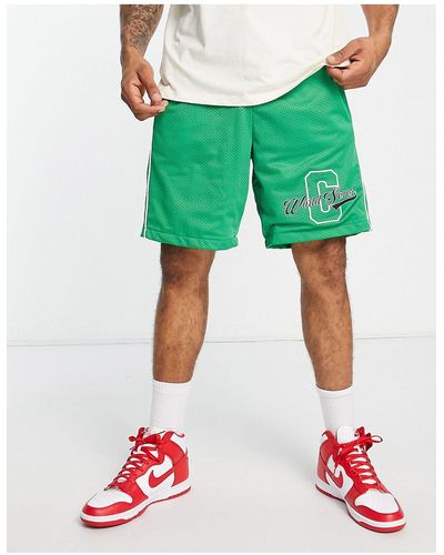 The Couture Club Co-ord Mesh Varsity Shorts - Green
