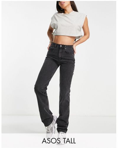 ASOS Asos design tall - jean droit style années 90 - délavé - Blanc