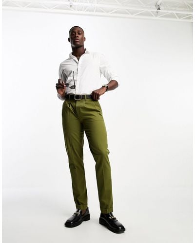 Noak Slim Premium Cotton Twill Chino Trousers - Natural