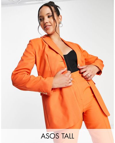 ASOS Tall Masculine Suit Blazer - Orange