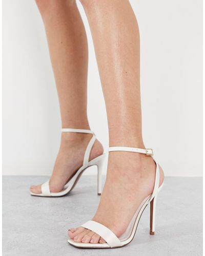 ASOS Neva Barely There Heeled Sandals - White