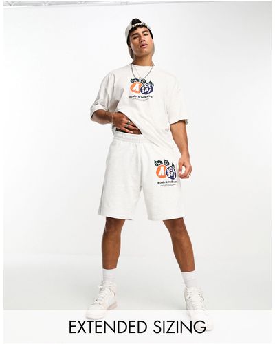 ASOS Asos actual – locker geschnittene shorts - Weiß