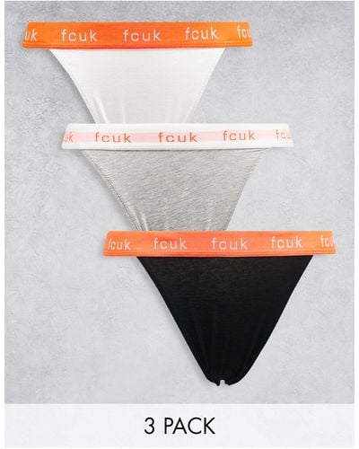 French Connection Fcuk – 3er-pack tangas - Grau