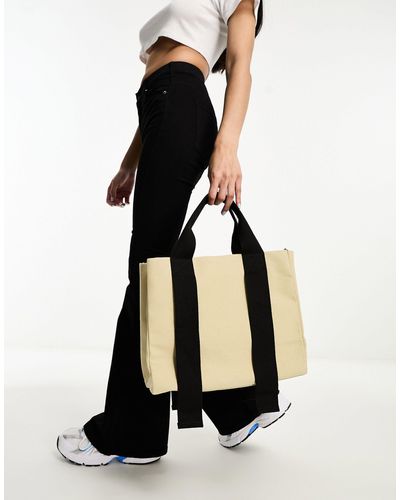 ASOS Weekend Collective canvas tote bag in sage