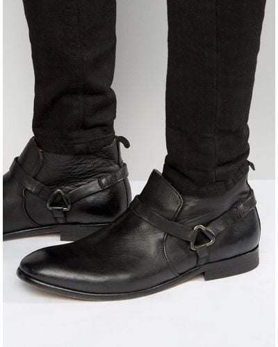 H by Hudson Hague Leather Boots - Black