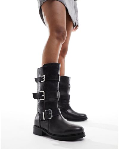 Bronx Botas biker negras new tough - Blanco