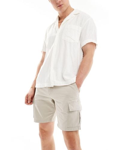 New Look Cargo Shorts - White