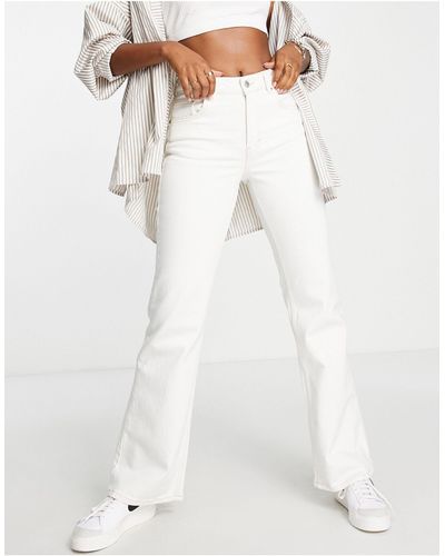 TOPSHOP Relaxed Flare Jeans - White