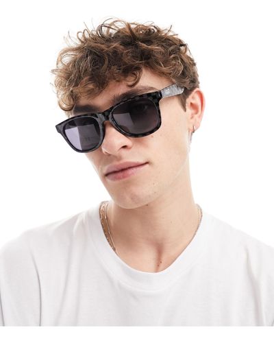 Vans – spicoli – sonnenbrille mit schachbrettmuster - Weiß