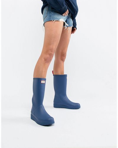 HUNTER Women's Original Play Tall Rain Boots - Blue