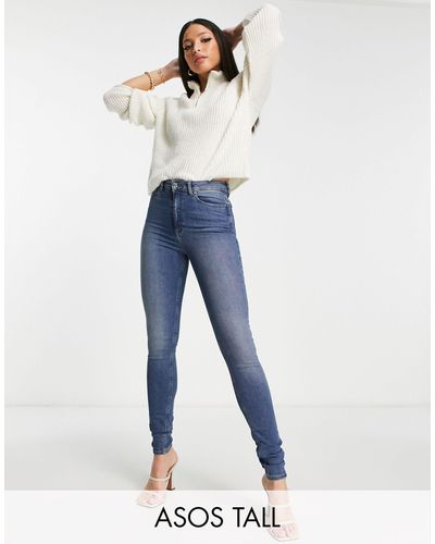 ASOS Asos design tall - ultimate - jeans skinny medio autentico - Blu