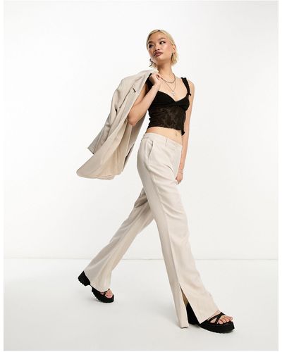 ONLY Flared Tailored Trousers Co-ord - Natural