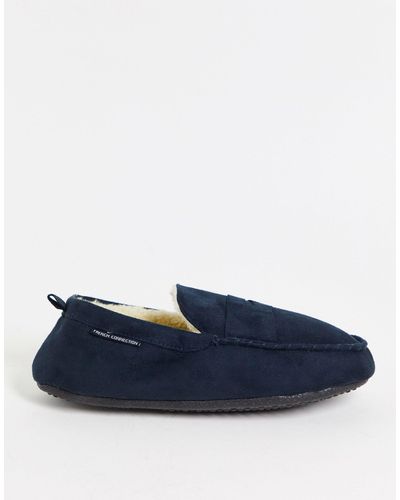 French Connection Moccasinpantoffels - Blauw