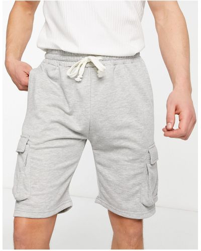 American Stitch – cargo-shorts aus jersey - Grau