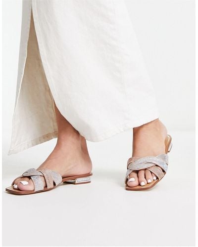 ALDO – coredith – flache sandalen im flechtdesign - Weiß