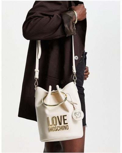 Love Moschino Ring Handle Bucket Bag - Black