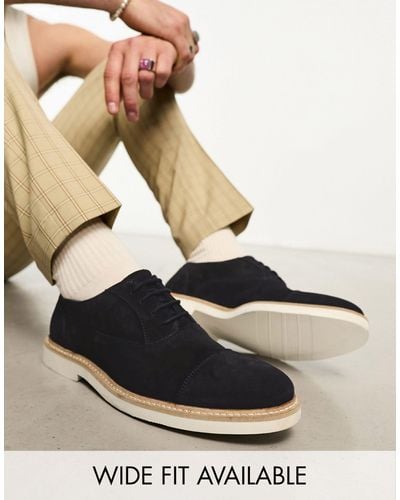 ASOS Zapatos oxford con cordones y suela en contraste - Negro