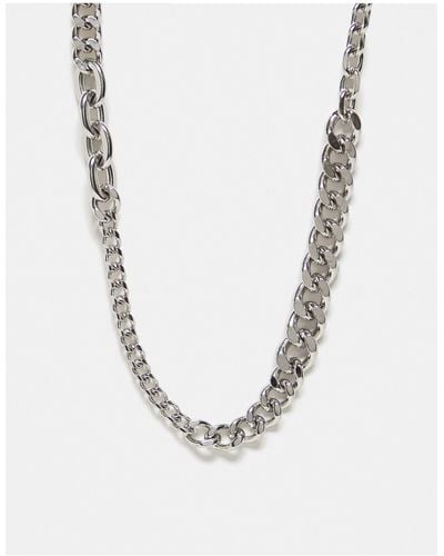 Reclaimed (vintage) Unisex Chain Necklace - White