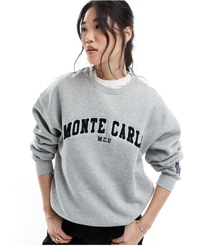 Cotton On Cotton On Relaxed Sweatshirt With Retro Monte Carlo Graphic - Grey