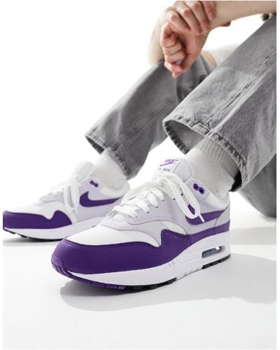 Nike Air max 1 se - sneakers bianche e viola - Grigio