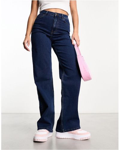 Pieces peggy High Waisted Wide Leg Jeans - Blue