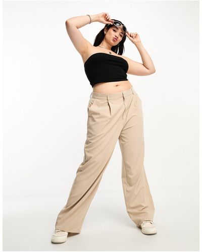 Cotton On Cotton On Curve High Waist Trousers - Natural