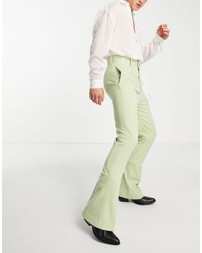 ASOS Skinny Flare-broek Met Hoge Taille - Groen