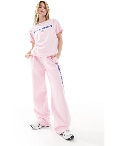 Polo Ralph Lauren Sport Capsule joggers With Side Logo - Pink