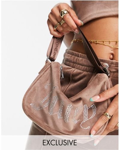 Juicy Couture X Asos 90s Mini Shoulder Bag With Diamante Logo - Multicolour