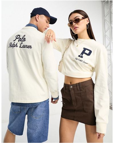 Polo Ralph Lauren X Asos - Exclusieve Samenwerking - T-shirt Met Lange Mouwen En Logo - Zwart