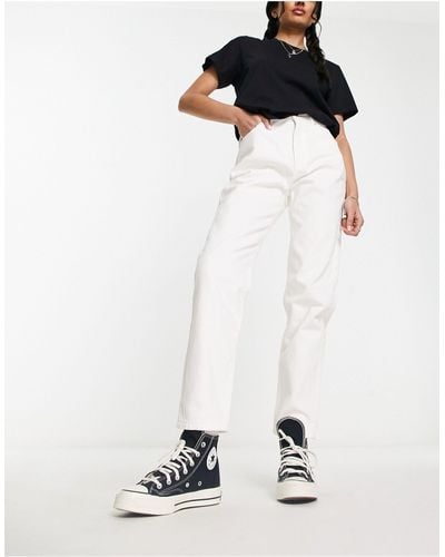 Pull&Bear Jeans mom a vita alta bianchi - Bianco