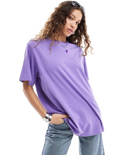 Monki Mini Jersey T-shirt Dress - Purple