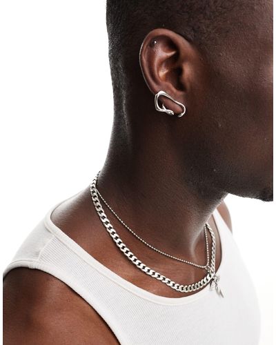 ASOS Ear cuff con diseño doble - Marrón