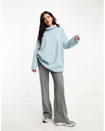 ASOS Oversized Roll Neck Sweater - Blue