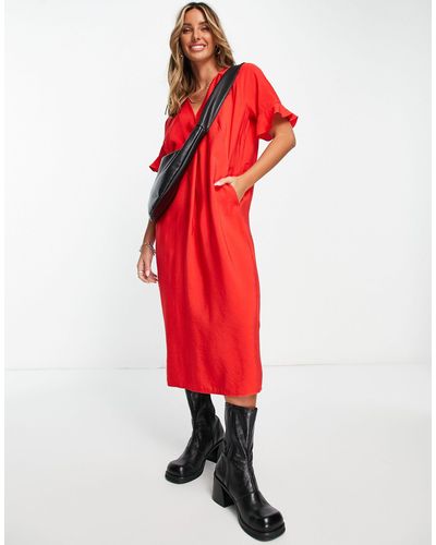 Whistles Alba - vestito midi - Rosso