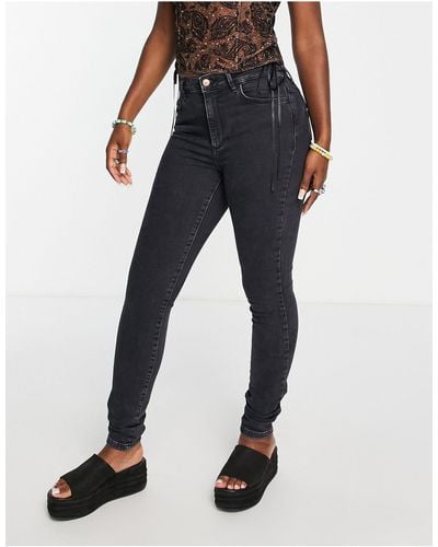 Vero Moda Skinny Jeans Met Hoge Taille - Zwart